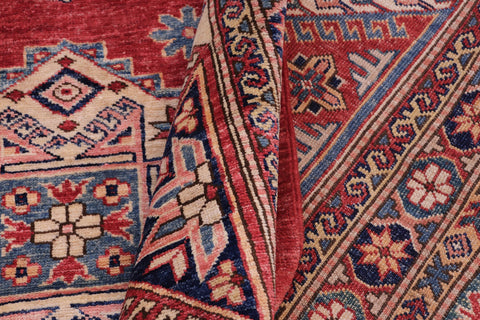 handmade Geometric Super Kazak Red Beige Hand Knotted RECTANGLE 100% WOOL area rug 12' x 15'