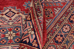 handmade Geometric Super Kazak Red Beige Hand Knotted RECTANGLE 100% WOOL area rug 12X15