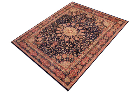 handmade Traditional Ardbeel Blue Red Hand Knotted RECTANGLE 100% WOOL area rug 9 x 12