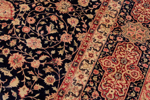 handmade Traditional Ardbeel Blue Red Hand Knotted RECTANGLE 100% WOOL area rug 9 x 12