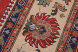 handmade Geometric Kazak Red Beige Hand Knotted RECTANGLE 100% WOOL area rug 10' x 14'