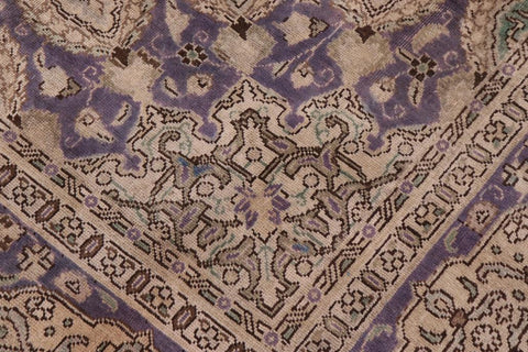 handmade Vintage Sheikh Shaf Purple Green Hand Knotted RECTANGLE 100% WOOL area rug 10X13