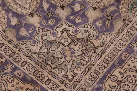 handmade Vintage Sheikh Shaf Purple Green Hand Knotted RECTANGLE 100% WOOL area rug 10' x 13'