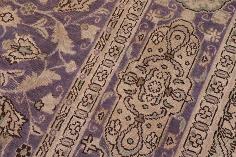 handmade Vintage Sheikh Shaf Purple Green Hand Knotted RECTANGLE 100% WOOL area rug 10X13