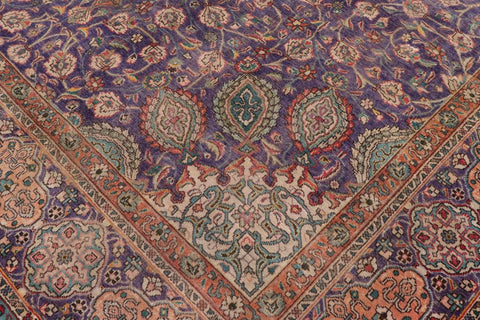 handmade Vintage Sheikh Shaf Blue Rust Hand Knotted RECTANGLE 100% WOOL area rug 10X13