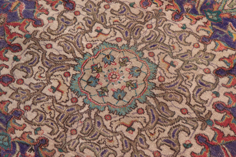 handmade Vintage Sheikh Shaf Blue Rust Hand Knotted RECTANGLE 100% WOOL area rug 10' x 13'