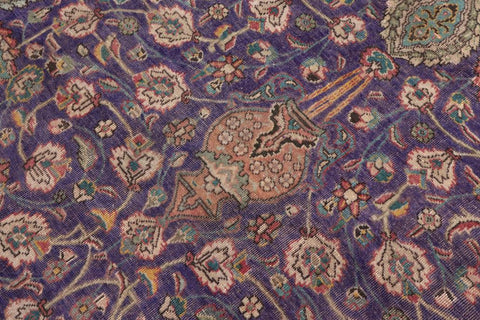 handmade Vintage Sheikh Shaf Blue Rust Hand Knotted RECTANGLE 100% WOOL area rug 10X13