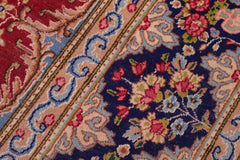 Traditional handmade Persian vintage distressed Pink Blue Hand Knotted RECTANGLE 100% WOOL area rug 10X12