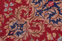 Traditional handmade Persian vintage distressed Pink Blue Hand Knotted RECTANGLE 100% WOOL area rug 10X12