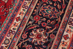 handmade Traditional Kashan Red Blue Hand Knotted RECTANGLE 100% Wool Pile area rug 10x14