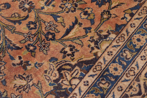 handmade Traditional Kashan Red Blue Hand Knotted RECTANGLE 100% WOOL area rug 10 x 13