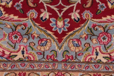 handmade Traditional Kashan Pink Blue Hand Knotted RECTANGLE 100% WOOL area rug 10 x 13