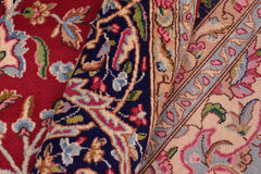 handmade Traditional Kashan Pink Blue Hand Knotted RECTANGLE 100% Wool Pile area rug 10x13