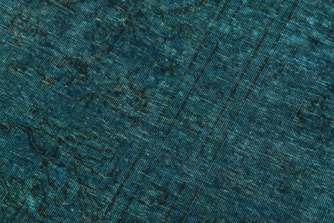 handmade Vintage Over Dyed Green Black Hand Knotted RECTANGLE 100% WOOL area rug 10x13