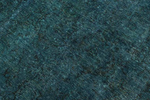 handmade Vintage Over Dyed Green Black Hand Knotted RECTANGLE 100% WOOL area rug 10x13