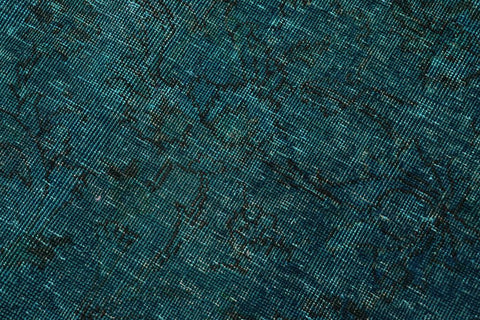 handmade Vintage Over Dyed Green Black Hand Knotted RECTANGLE 100% WOOL area rug 10x13