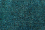 handmade Vintage Over Dyed Green Black Hand Knotted RECTANGLE 100% WOOL area rug 10x13