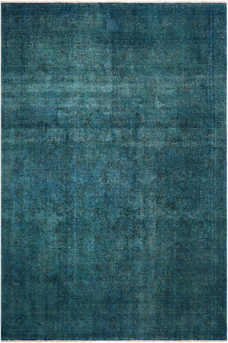 handmade Vintage Over Dyed Green Black Hand Knotted RECTANGLE 100% WOOL area rug 10x13