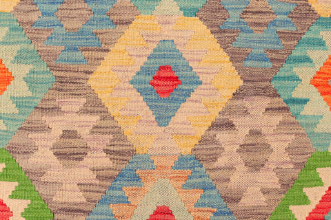 handmade Geometric Kilim Purple Red Hand-Woven RECTANGLE 100% WOOL area rug 9 x 13