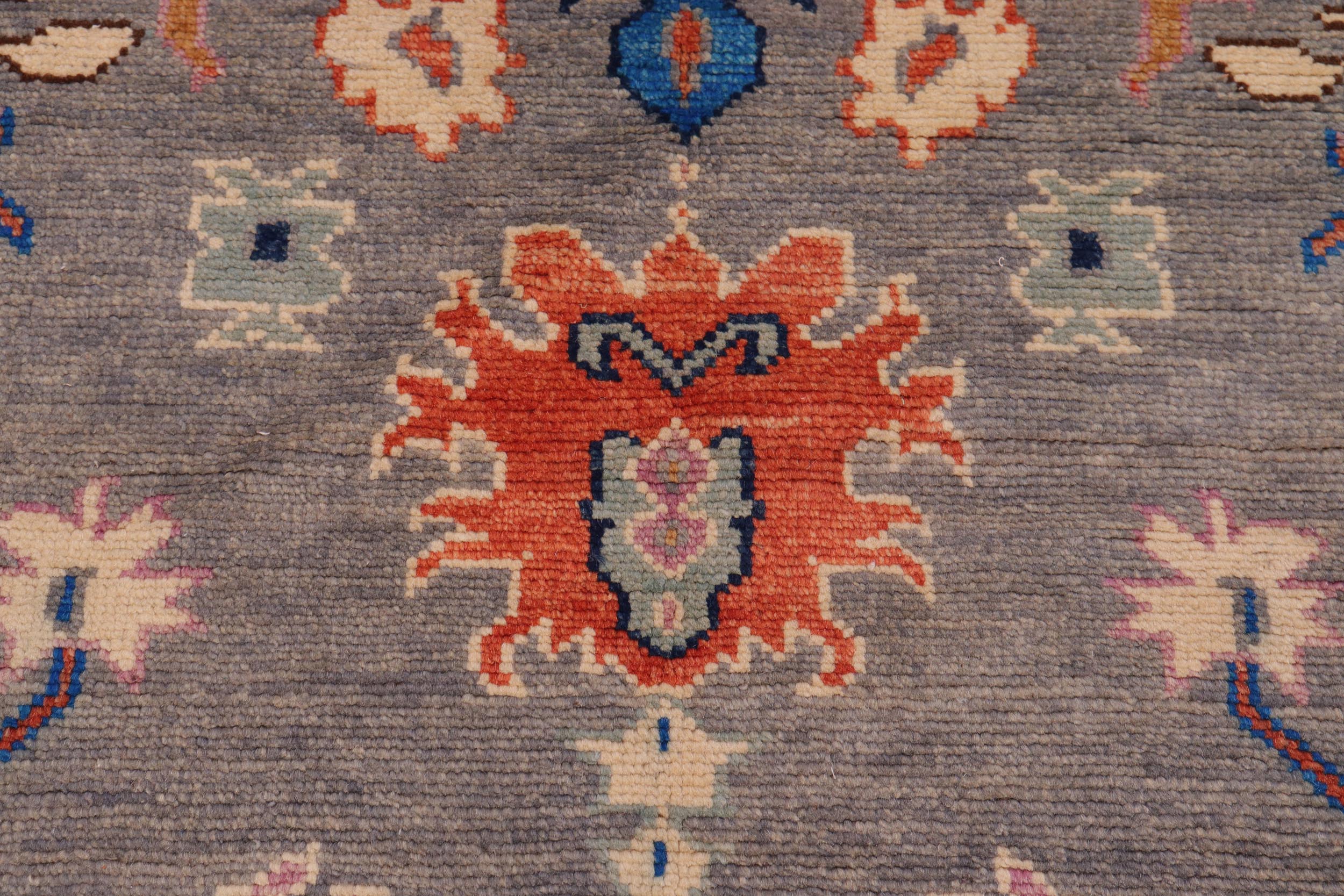 handmade Traditional Oushak Gray Blue Hand Knotted RECTANGLE 100% WOOL area rug 8' x 11'