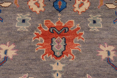 handmade Traditional Oushak Gray Blue Hand Knotted RECTANGLE 100% WOOL area rug 8X11