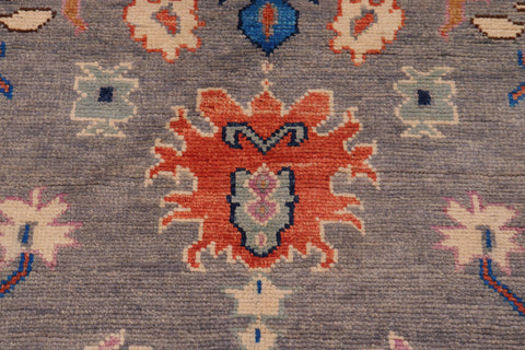 handmade Traditional Oushak Gray Blue Hand Knotted RECTANGLE 100% WOOL area rug 8' x 11'