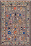 Boho Chic Oushak Braxton Gray/Blue Wool Rug - 8'4'' x 11'3''