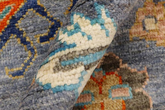 handmade Traditional Oushak Gray Blue Hand Knotted RECTANGLE 100% WOOL area rug 5X8