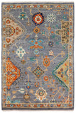 Classic Oushak Finnegan Gray/Blue Wool Rug - 5'5'' x 8'3''