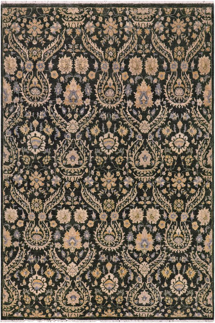 handmade Transitional Kafkaz Gray Blue Hand Knotted RECTANGLE 100% WOOL area rug 7X9