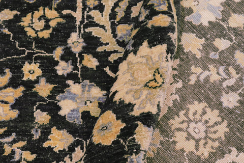 handmade Modern Kafkaz Gray Blue Hand Knotted RECTANGLE 100% WOOL area rug 7' x 9'