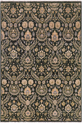 handmade Transitional Kafkaz Gray Blue Hand Knotted RECTANGLE 100% WOOL area rug 7X9