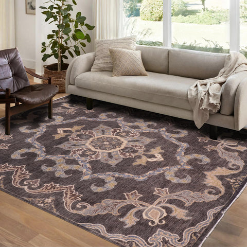 handmade Traditional Kafkaz Gray Blue Hand Knotted RECTANGLE 100% WOOL area rug 8' x 10'