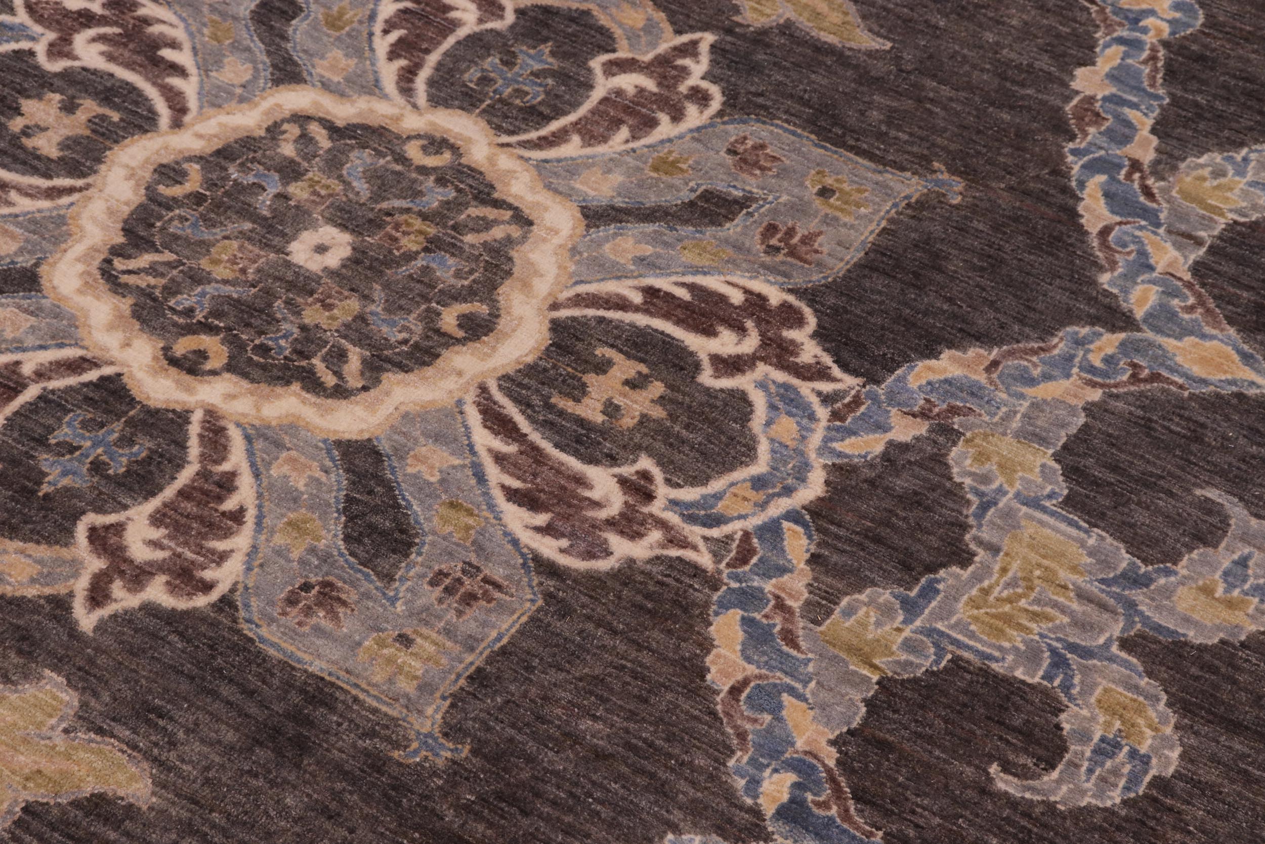 handmade Traditional Kafkaz Gray Blue Hand Knotted RECTANGLE 100% WOOL area rug 8' x 10'