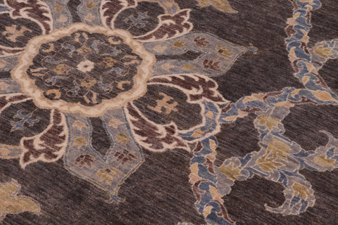handmade Traditional Kafkaz Gray Blue Hand Knotted RECTANGLE 100% WOOL area rug 8' x 10'