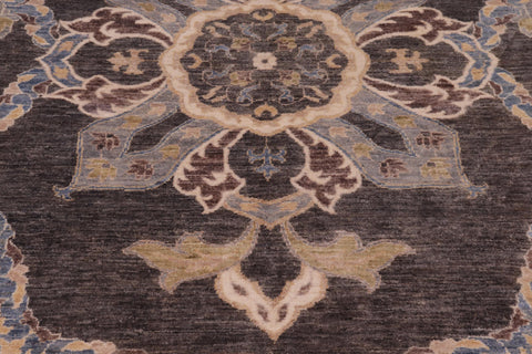 handmade Traditional Kafkaz Gray Blue Hand Knotted RECTANGLE 100% WOOL area rug 8' x 10'