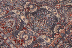 handmade Transitional Kafkaz Gray Blue Hand Knotted SQUARE 100% WOOL area rug 8X9