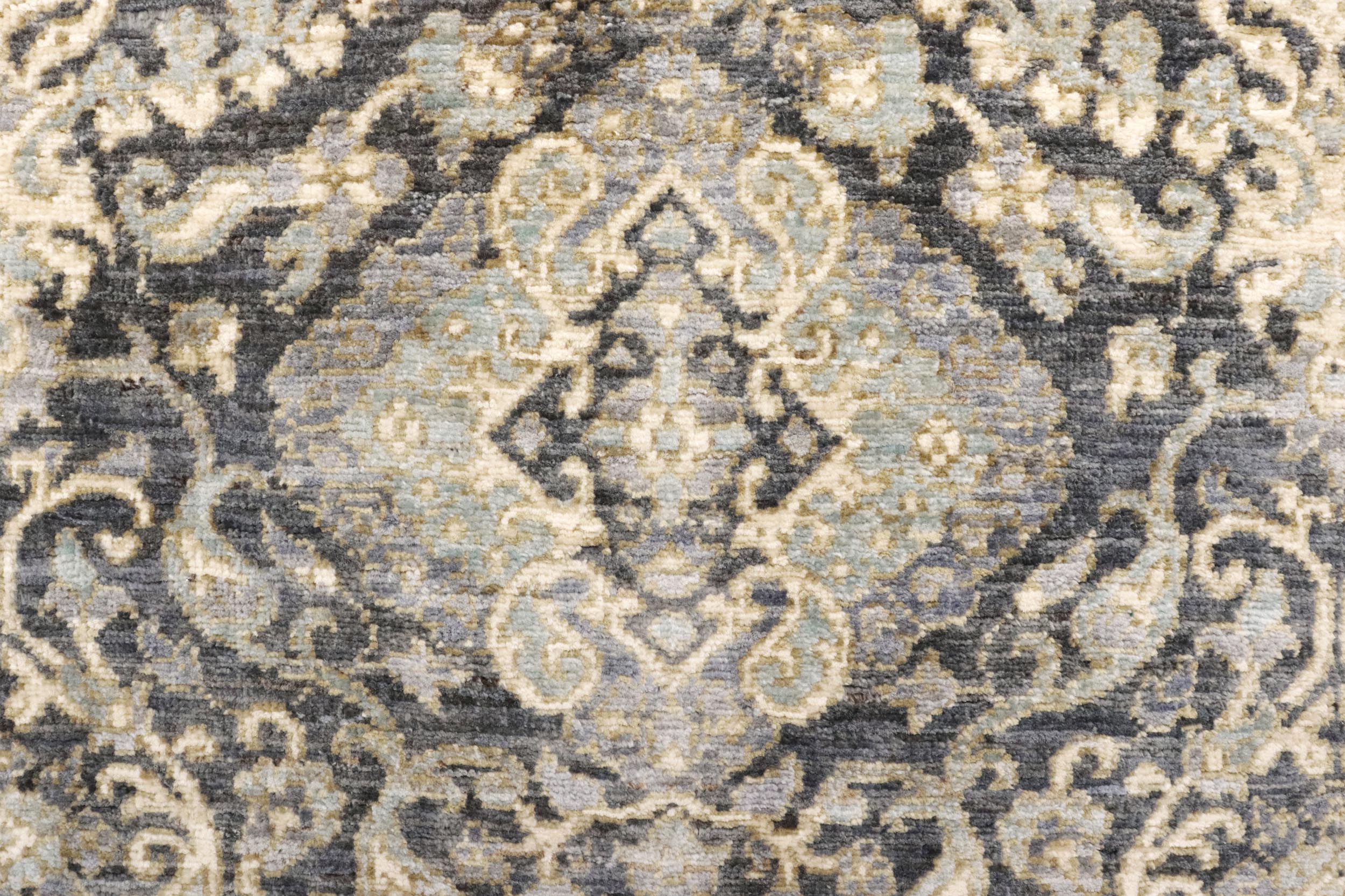 handmade Transitional Kafkaz Gray Blue Hand Knotted RECTANGLE 100% WOOL area rug 5' x 8'