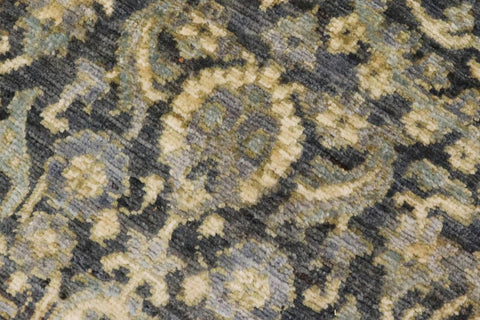 handmade Transitional Kafkaz Gray Blue Hand Knotted RECTANGLE 100% WOOL area rug 5X8