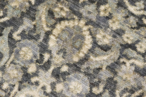 handmade Transitional Kafkaz Gray Blue Hand Knotted RECTANGLE 100% WOOL area rug 5' x 8'