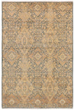 handmade Transitional Kafkaz Gray Blue Hand Knotted RECTANGLE 100% WOOL area rug 6 x 9