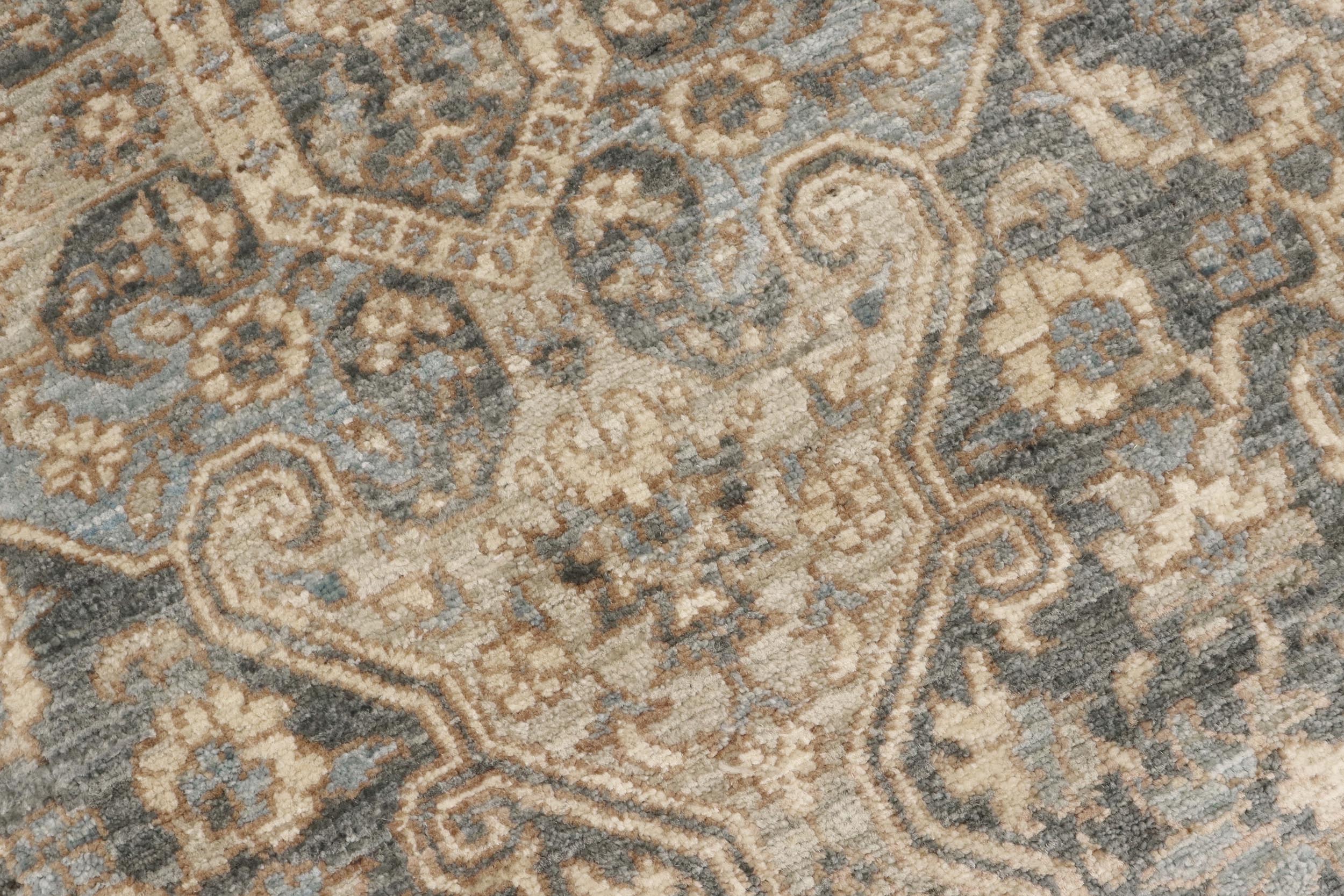 handmade Modern Kafkaz Gray Blue Hand Knotted RECTANGLE 100% WOOL area rug 6' x 9'