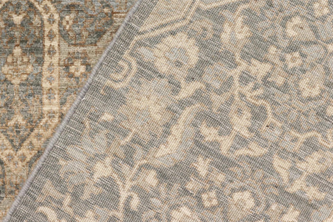 handmade Modern Kafkaz Gray Blue Hand Knotted RECTANGLE 100% WOOL area rug 6' x 9'