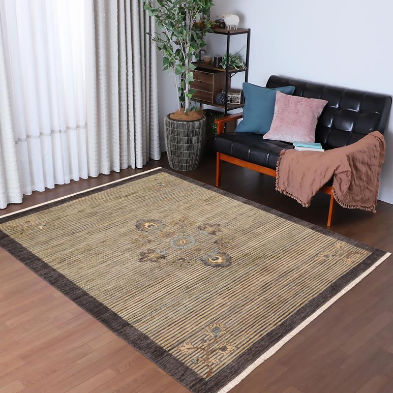 handmade Modern Kafkaz Gray Blue Hand Knotted RECTANGLE 100% WOOL area rug 5 X7 