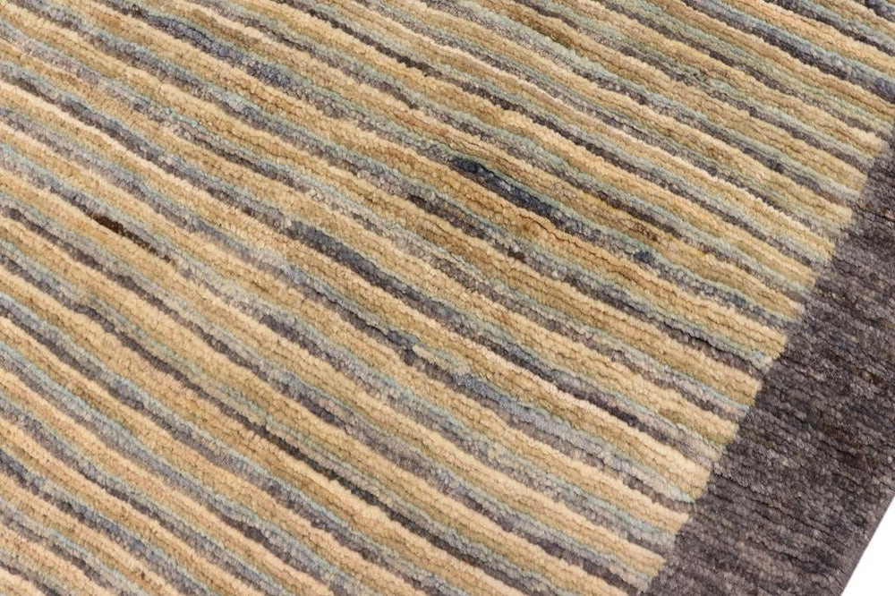 handmade Modern Kafkaz Gray Blue Hand Knotted RECTANGLE 100% WOOL area rug 5 X7 