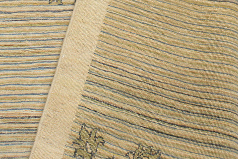 handmade Modern Kafkaz Beige Blue Hand Knotted RECTANGLE 100% WOOL area rug 5' x 6'