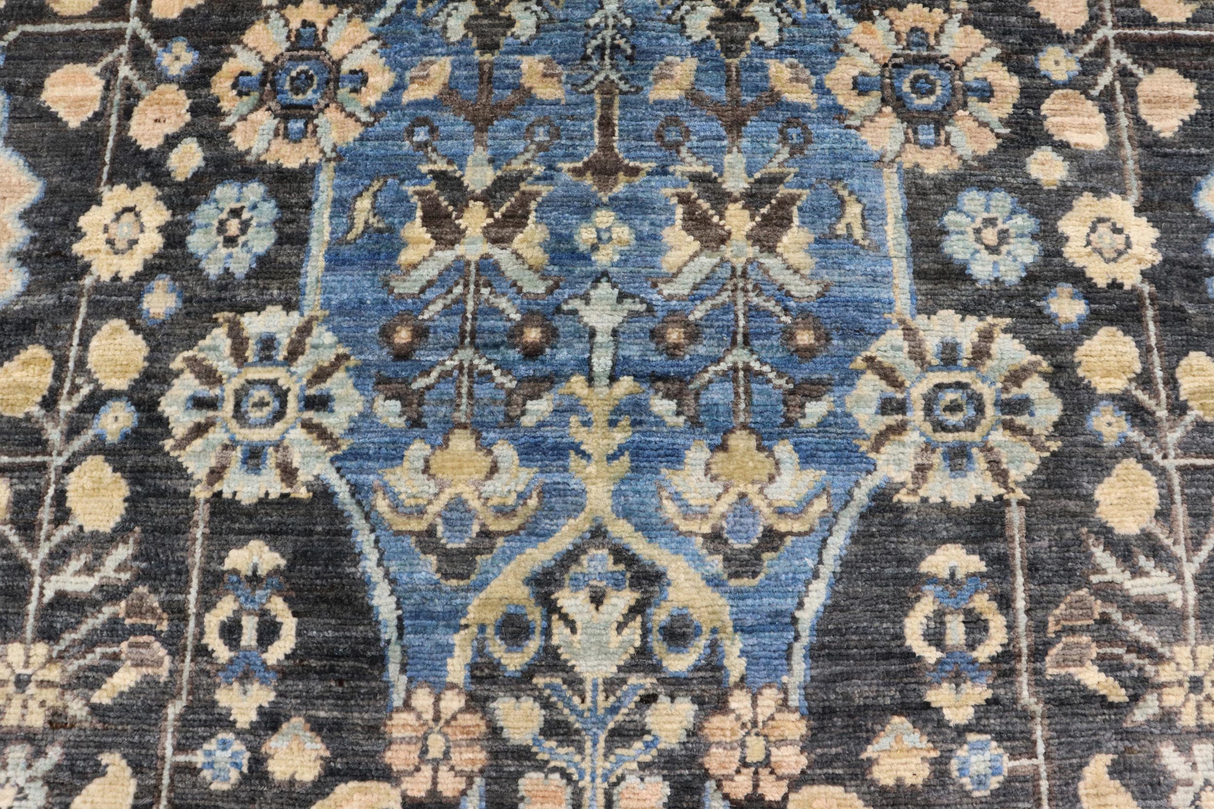 handmade Traditional Kafkaz Gray Blue Hand Knotted RECTANGLE 100% WOOL area rug 4x6