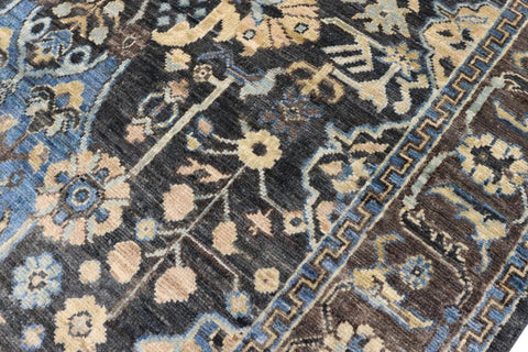 handmade Traditional Kafkaz Gray Blue Hand Knotted RECTANGLE 100% WOOL area rug 4x6