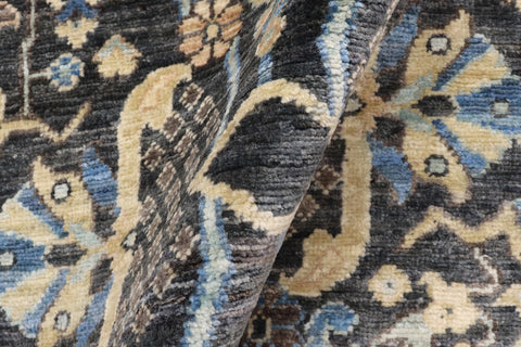 handmade Traditional Kafkaz Gray Blue Hand Knotted RECTANGLE 100% WOOL area rug 4x6