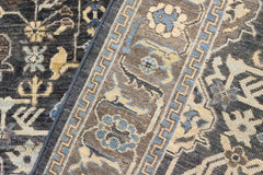 handmade Traditional Kafkaz Gray Blue Hand Knotted RECTANGLE 100% WOOL area rug 4X6